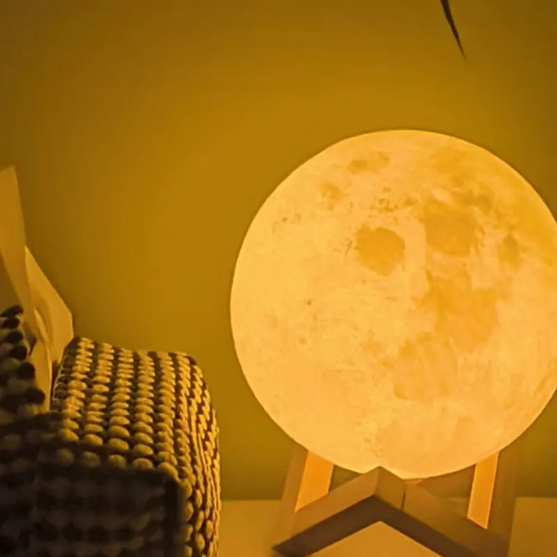 8cm3D printing moonlight belt plastic bracket LED night light children's night light bedroom decoration birthday gift