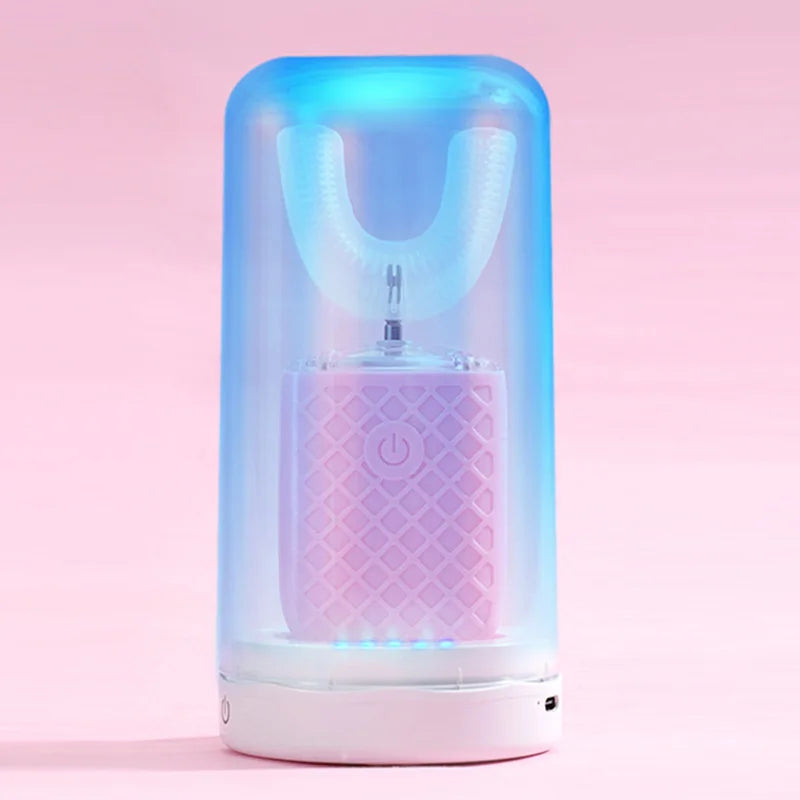 360 Degrees Intelligent Automatic Electric Toothbrush U Type for Adults Child Smart Sonic Tooth Brush USB Charging Teeth Whiten