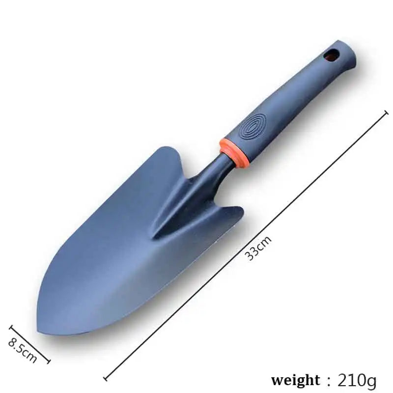 Black Rubber Handle Five Tooth Rake Gardening Four Piece Set Flower Shovel Dual-Purpose Hoe Gardening Tool